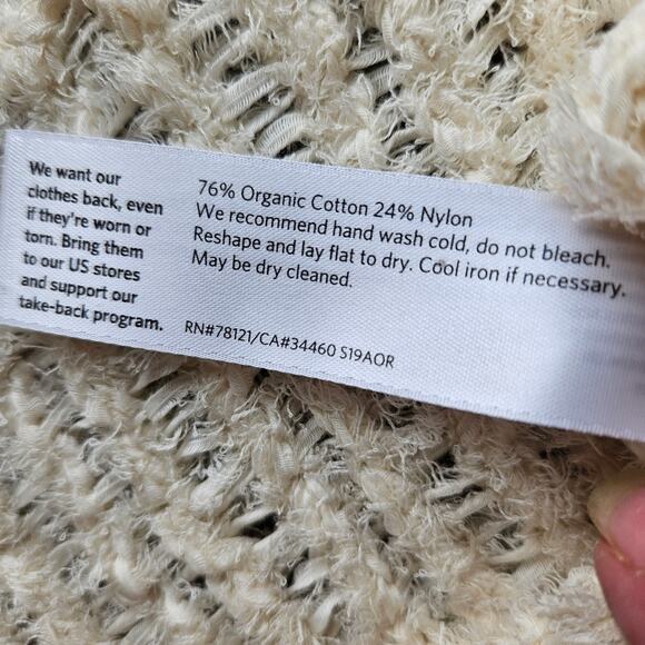 Eileen Fisher Womens Eyelash Summer Sweater Short Cap Sleeve Cream Ivory XXS - Picture 12 of 14